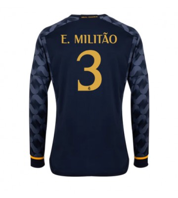 Real Madrid Eder Militao #3 Vieraspaita 2023-24 Pitkät Hihat